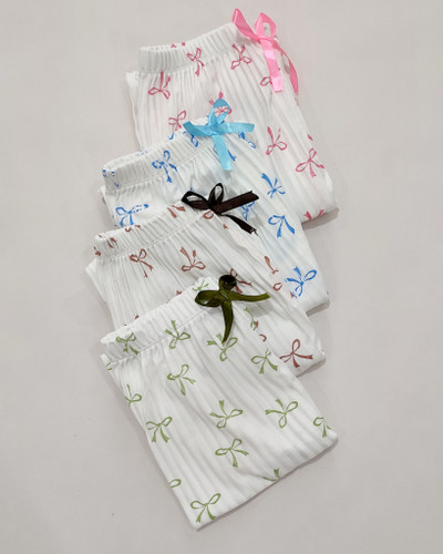 شلوارک پلیسه پنبه طرح پاپیون